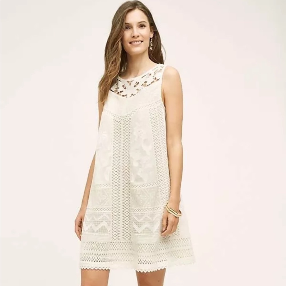 EUC Anthropologie Lace Swing Dress